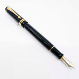 Parker Duofold Centennial (Largest) Black  Fountain Pen - Extra Fine 18kt Gold Nib (Circa 1997)
