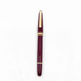 Montblanc #144R Bordeaux Resin Classique Fountain Pen - Fine 14kt Gold Nib