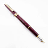 Montblanc #144R Bordeaux Resin Classique Fountain Pen - Fine 14kt Gold Nib