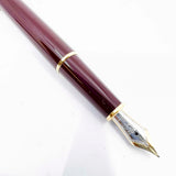 Montblanc #144R Bordeaux Resin Classique Fountain Pen - Fine 14kt Gold Nib