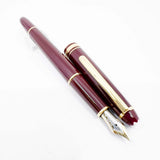 Montblanc #144R Bordeaux Resin Classique Fountain Pen - Fine 14kt Gold Nib