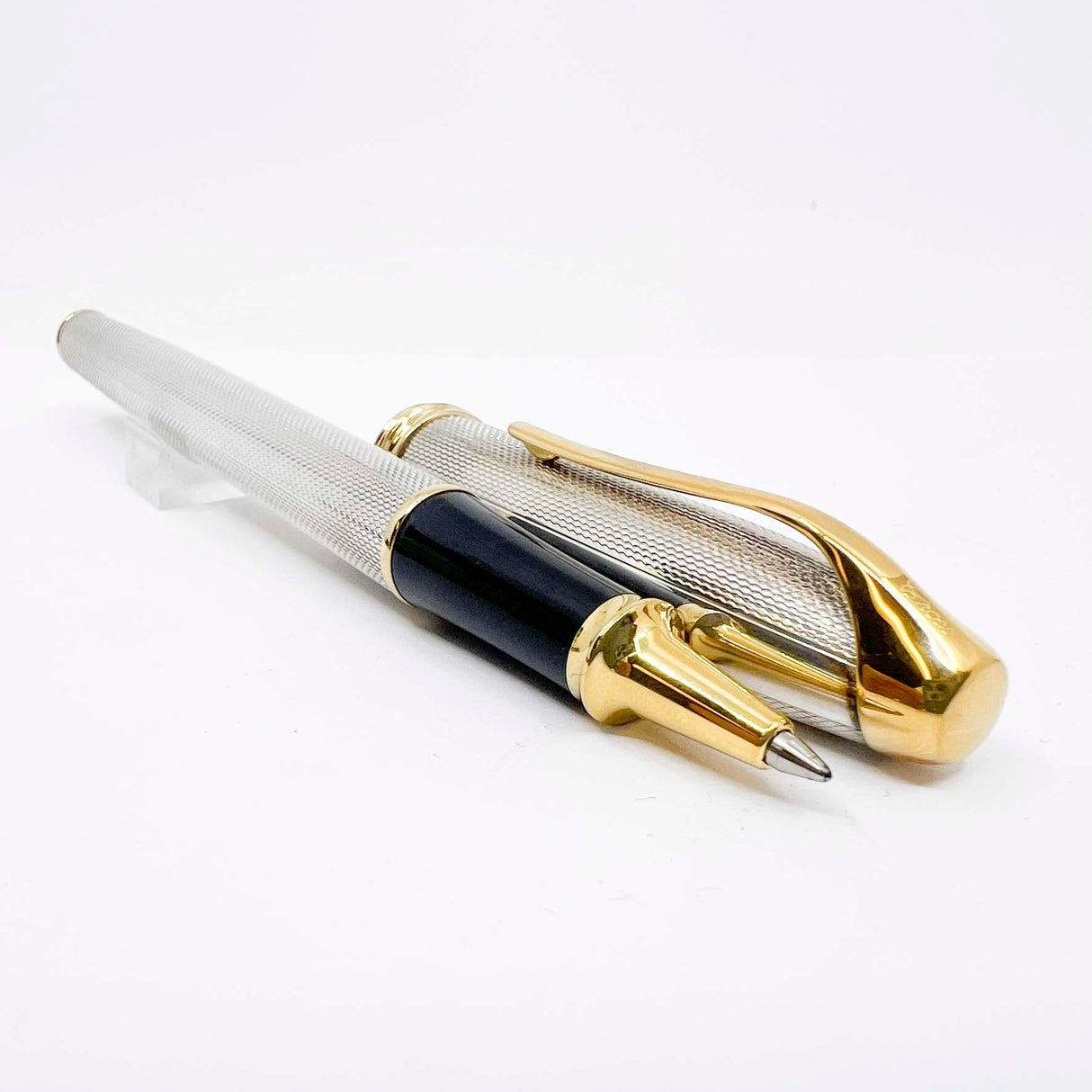 Cross Pinnacle Sterling Silver Barleycorn Rollerball - Made in USA Circa 1999