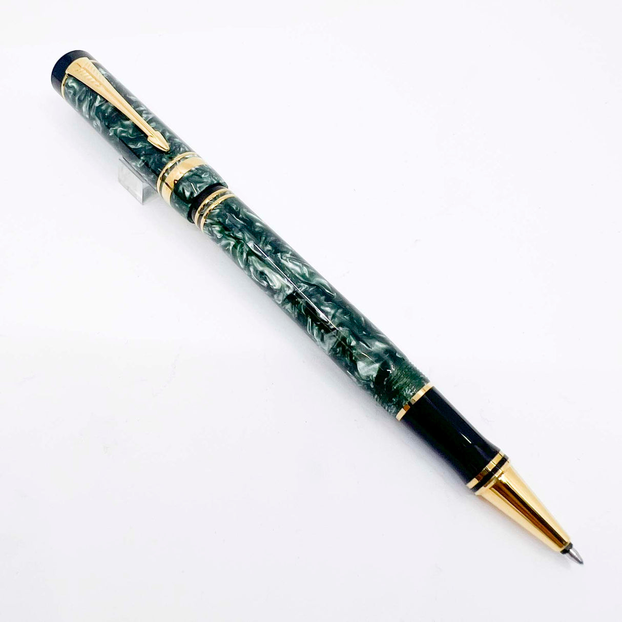 Parker Duofold Marbled Green Rollerball (Circa 1990)