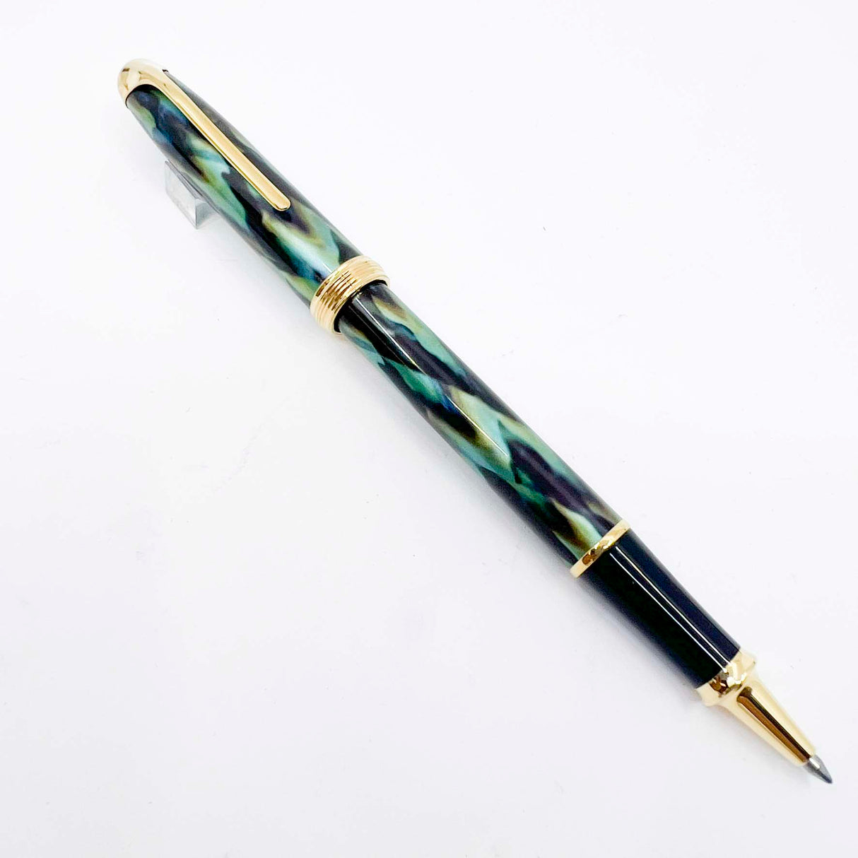 Cross Pinnacle Peacock Blue Lacquered Rollerball - Made in USA Circa 1999