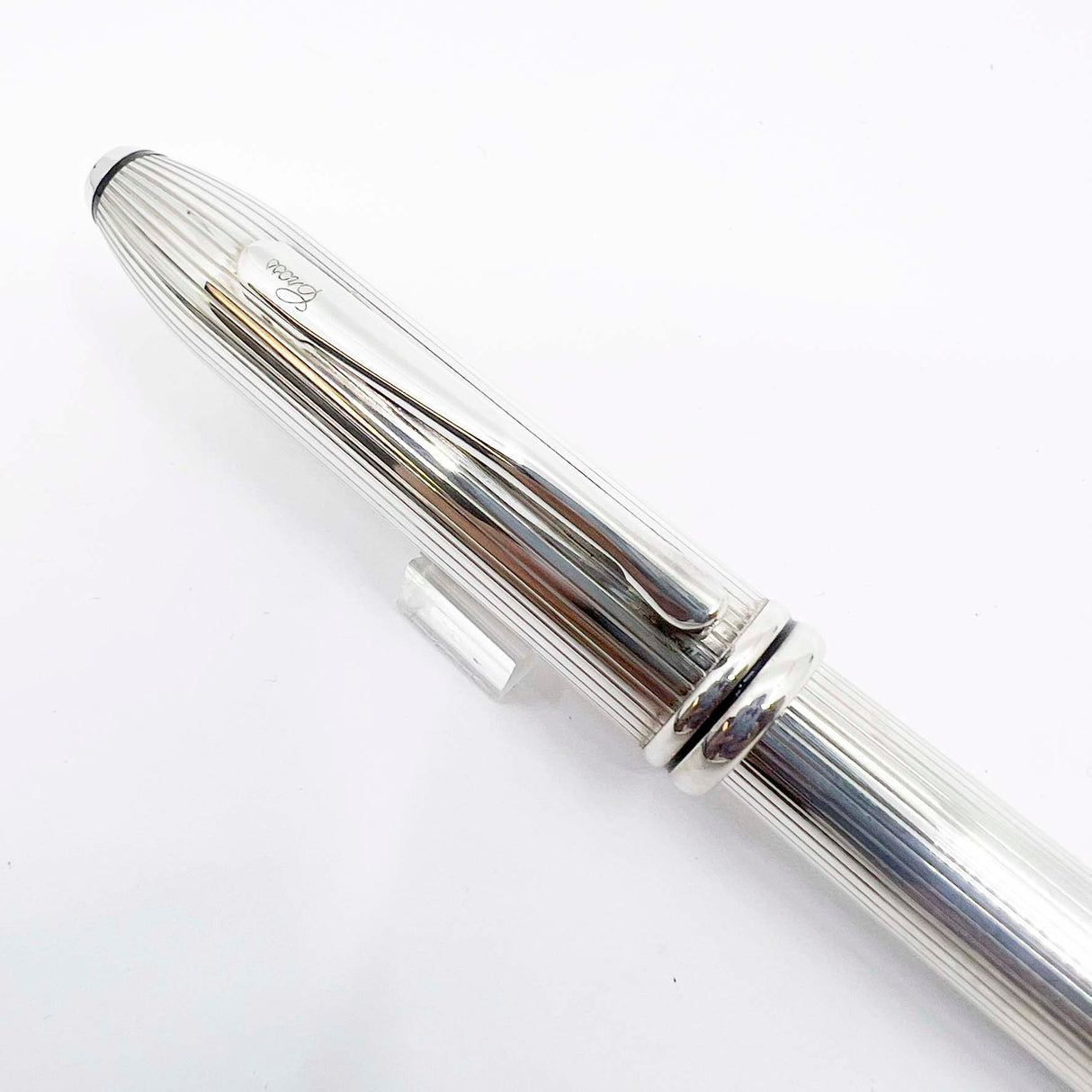 Cross Townsend Sterling Silver Fountain Pen - Made in USA - Fine 18kt Gold  Nib