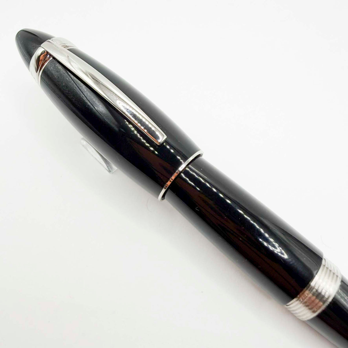 Underwood (London) Piccadilly Black Ebonite Fountain Pen - Fine 14kt Gold Nib - Cartridge Fill Only