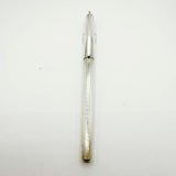 S.T. Dupont Classic Fluted Silver Plated  Fountain Pen - Medium 18kt Gold Nib