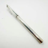 S.T. Dupont Classic Fluted Silver Plated  Fountain Pen - Medium 18kt Gold Nib
