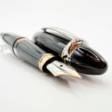 Underwood (London) Piccadilly Black Ebonite Fountain Pen - Fine 14kt Gold Nib - Cartridge Fill Only