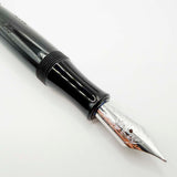 Stipula Large Size Black Etruria Fountain Pen - Medium 14kt Gold Nib