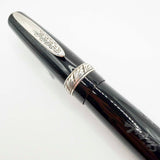 Stipula Large Size Black Etruria Fountain Pen - Medium 14kt Gold Nib