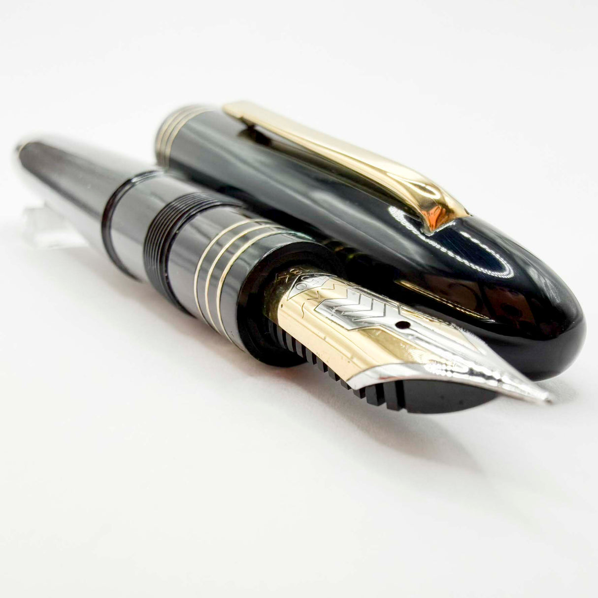 OMAS Ogiva  Museum of Modern Art New York Black Fountain Pen -  Fine 18kt Gold Nib