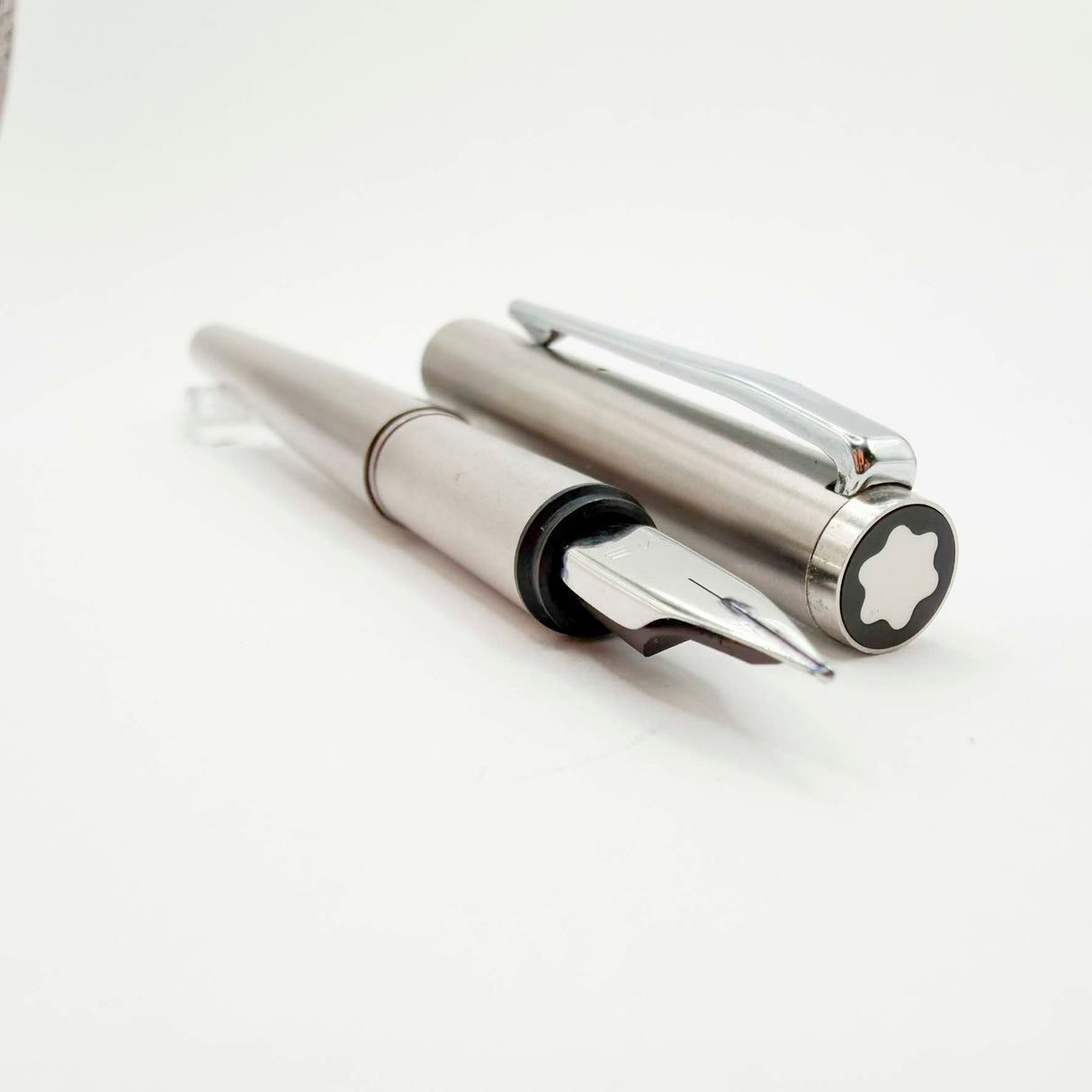 Montblanc Quick Pen/aka Early Noblesse Fountain Pen -  Brushed Stainless Steel - Extra Fine Stainless Steel Nib