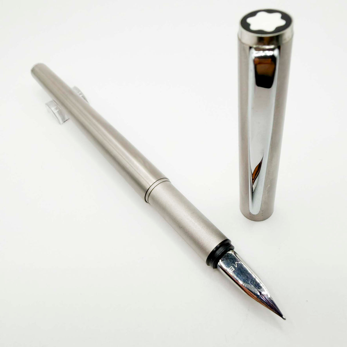 Montblanc Quick Pen/aka Early Noblesse Fountain Pen -  Brushed Stainless Steel - Extra Fine Stainless Steel Nib