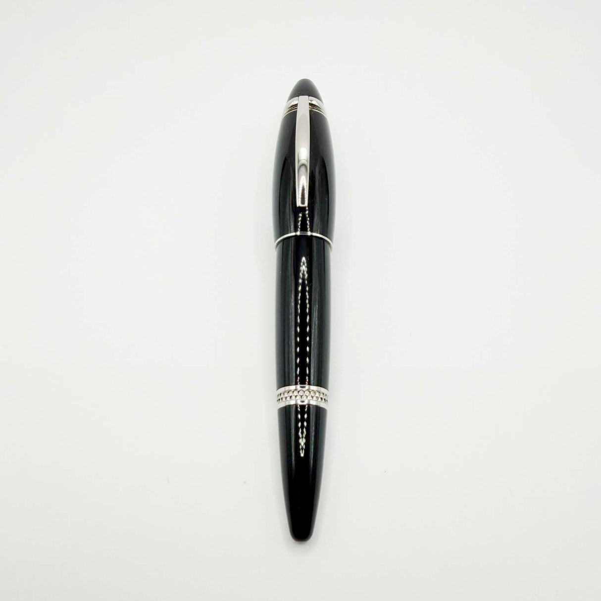 Underwood (London) Piccadilly Black Ebonite Fountain Pen - Fine 14kt Gold Nib - Cartridge Fill Only