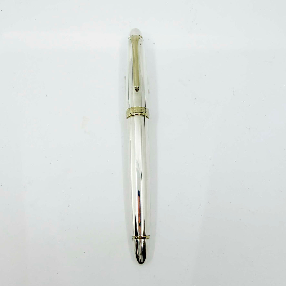 Sailor 1911L Large Sterling Silver Fountain  Pen - Broad 21kt Gold Nib