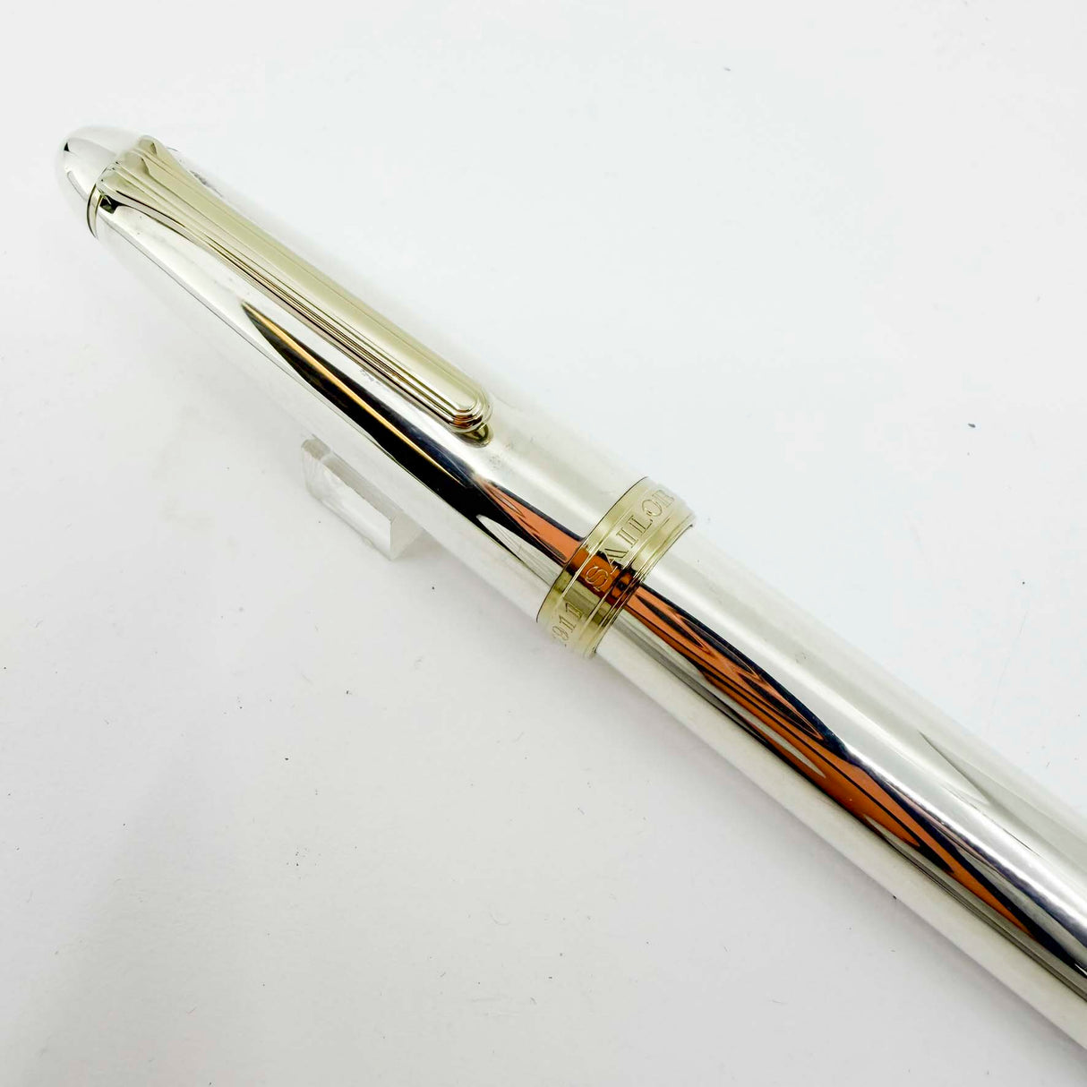 Sailor 1911L Large Sterling Silver Fountain  Pen - Broad 21kt Gold Nib
