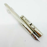 Yard-O-Led Viceroy Standard Barley  Sterling Silver .925 Fountain Pen - Fine 18kt Gold Nib