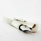 Yard-O-Led Viceroy Standard Barley  Sterling Silver .925 Fountain Pen - Fine 18kt Gold Nib
