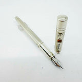 Yard-O-Led Viceroy Standard Barley  Sterling Silver .925 Fountain Pen - Fine 18kt Gold Nib
