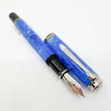 Pelikan M805 Vibrant Blue Fountain Pen - Medium 18kt Gold Nib