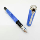 Pelikan M805 Vibrant Blue Fountain Pen - Medium 18kt Gold Nib