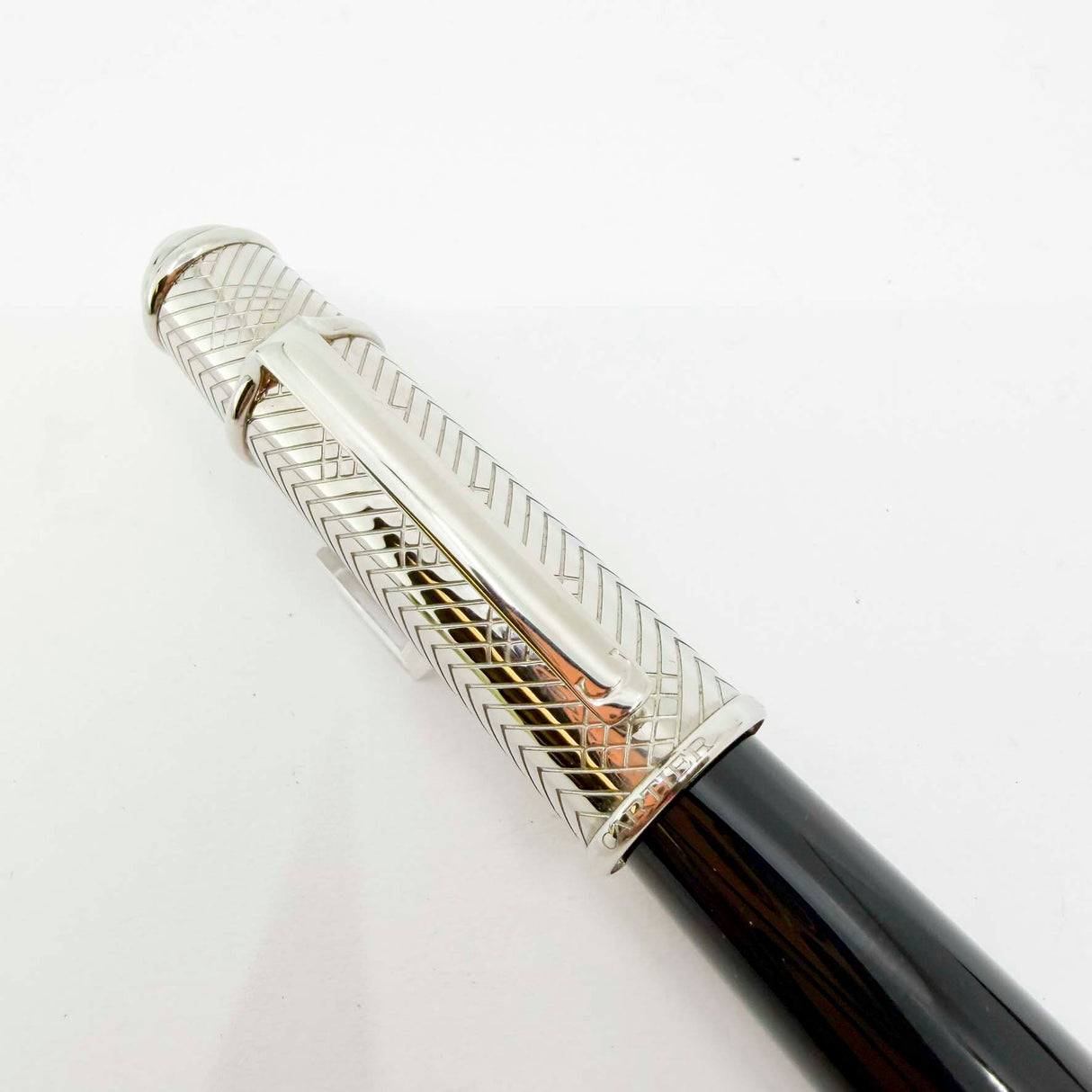 Cartier Diabolo Chevron Doue Fountain Pen Fountain Pen - Fine 18kt Gold Nib