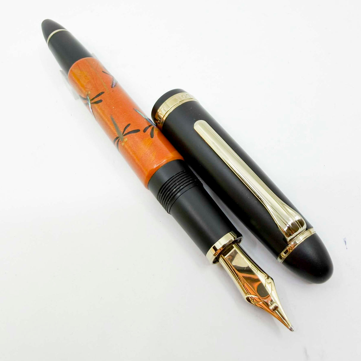 Sailor Negoro Nuri Red Meteor FP5 Long Bodied Dragonfly Fountain Pen  - Naginata Cross Emperor 21kt Gold Nib!! RARE!