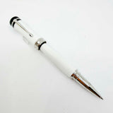 Montblanc Bonheur Black & White Resin Rollerball with White Leather Covered Montblanc Notebook