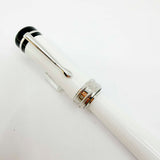 Montblanc Bonheur Black & White Resin Rollerball with White Leather Covered Montblanc Notebook