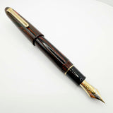 Sailor King of Pen Woodgrain Ebonite Fountain Pen - Medium 21kt Gold Nib