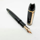 Montblanc Meisterstuck #149 (Largest) Red Gold-Coated Fountain Pen   -   Fine 18kt Gold Nib