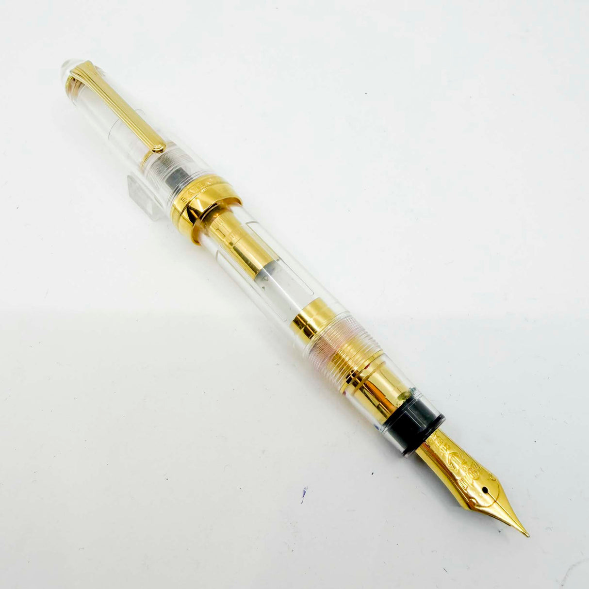 Sailor 1911L Large Transparent Demonstrator Fountain  Pen - Medium 21kt Gold Nib