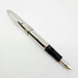 Montblanc Meisterstuck Solitaire Stainless Steel Le Grand 146 Fountain Pen (No Pattern) - Medium 18kt Gold Nib