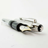 Montblanc Meisterstuck Solitaire Stainless Steel Le Grand 146 Fountain Pen (No Pattern) - Medium 18kt Gold Nib
