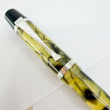 Montegrappa Nazionale Indian Rainbow (Lustrous Amber & Black) Celluloid Limited Edition Fountain Pen - Flexible Fine 14kt Gold Nib