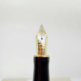 Parker Duofold International (Standard Size) Lustrous Pearl & Black Fountain Pen  - Medium 18kt Gold Nib