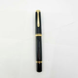 Pelikan Souveran M1000 Black Fountain Pen with Gold-Plated Trim-  Semi-Flexible Extra Fine 18kt Gold Nib