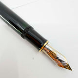 Pelikan Souveran M1000 Black Fountain Pen with Gold-Plated Trim-  Semi-Flexible Extra Fine 18kt Gold Nib