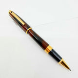 S.T. DuPont Large Orpheo Laque Ecaille Rollerball - Marbled Black & Burnished Burgundy Laque