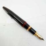 Platinum Izumo Urushi Aka-tame(Red) Hand Painted Lacquer Oversized Fountain Pen  - Broad 18kt Gold Nib