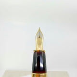 Platinum Izumo Urushi Aka-tame(Red) Hand Painted Lacquer Oversized Fountain Pen  - Broad 18kt Gold Nib