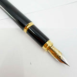 Waterman Man 100 Black Fountain Pen - Fine 18kt Gold Nib