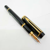 Waterman Man 100 Black Fountain Pen - Fine 18kt Gold Nib