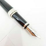 Waterman Oversized Exception Black Fountain Pen - Alternating Sides of Charcoal Stripes -Medium 18kt Gold Nib (Copy)