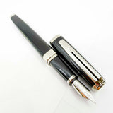 Waterman Oversized Exception Black Fountain Pen - Alternating Sides of Charcoal Stripes -Medium 18kt Gold Nib (Copy)