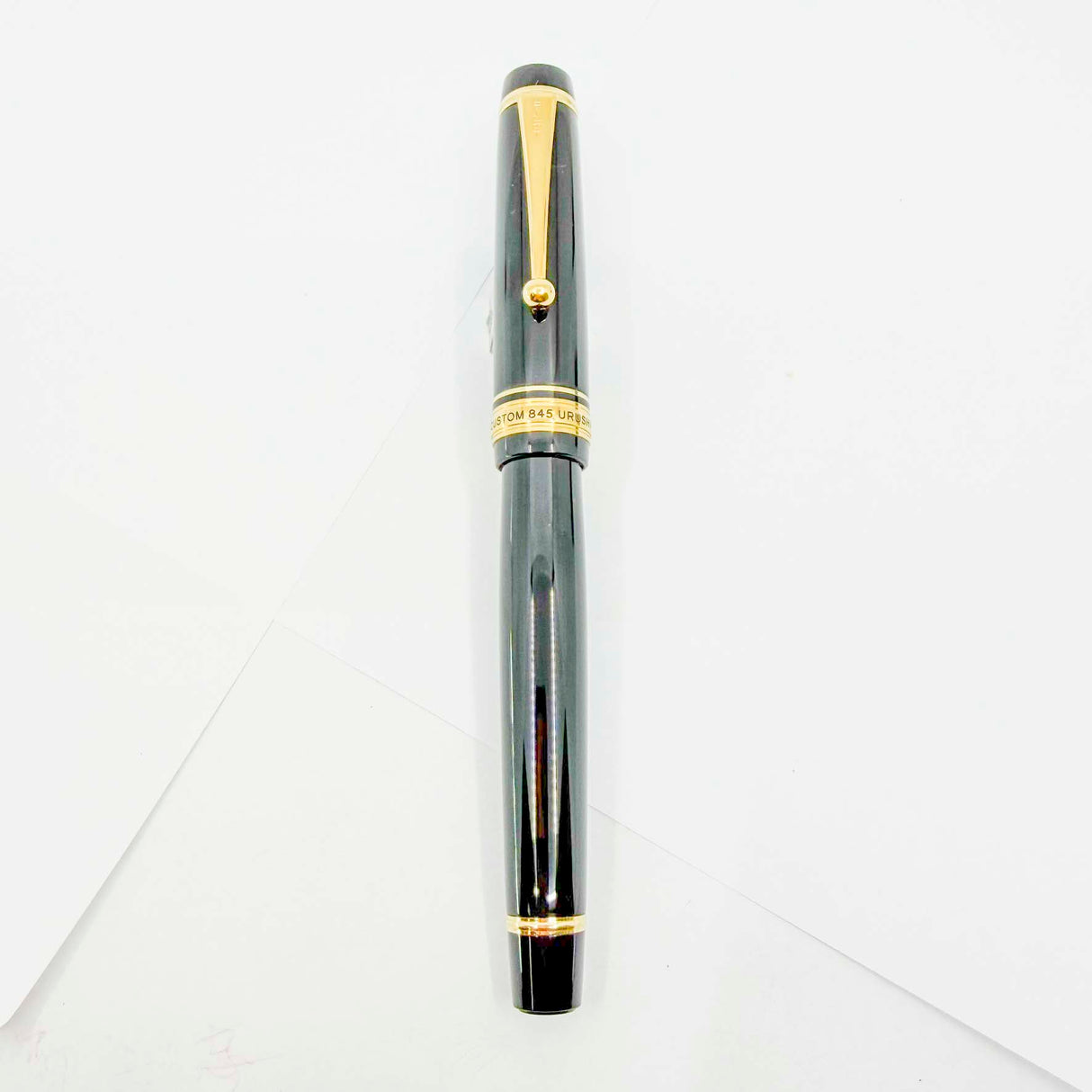 Pilot Custom 845  Black Urushi Fountain Pen (Earlier Style) - Broad 18kt Gold Nib