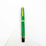 Pelikan Souveran M600 Marbled Vibrant Green Special Edition Fountain  Pen  - Broad 14kt  Gold Nib