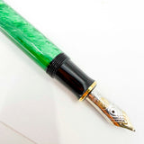Pelikan Souveran M600 Marbled Vibrant Green Special Edition Fountain  Pen  - Broad 14kt  Gold Nib
