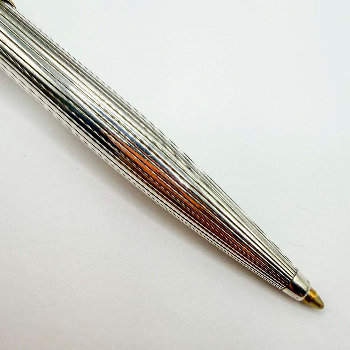 Montblanc Meisterstuck Solitaire Sterling Silver Classique Pinstripe Ballpoint Pen